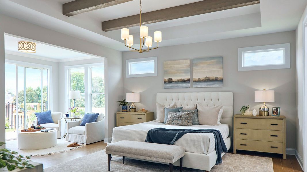 Furnished interior in a model home at The Courtyards at Summit Hill in Dallas (Image 7).