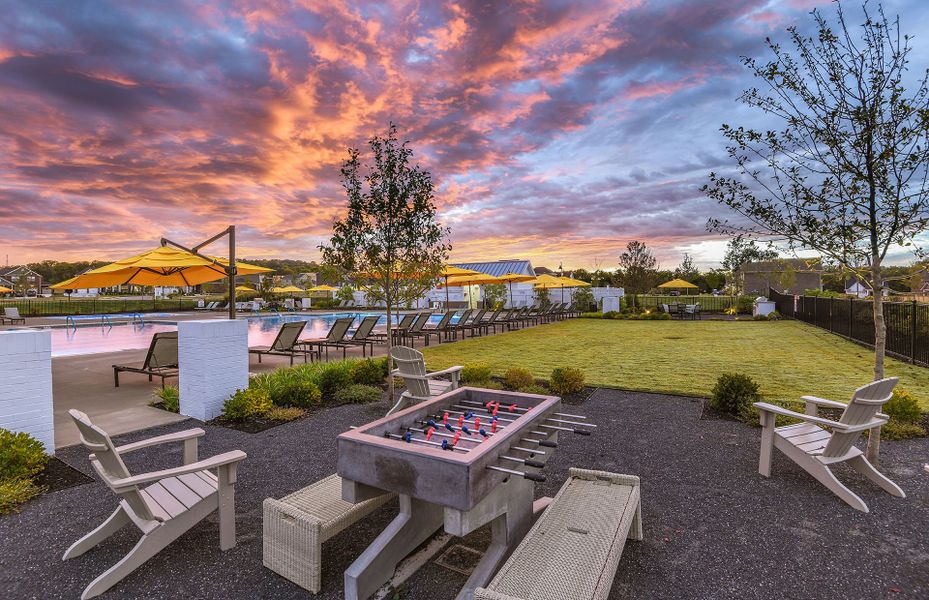 New homes in Durham Farms have a community Foosball table New homes in Durham Farms have a community Foosball table