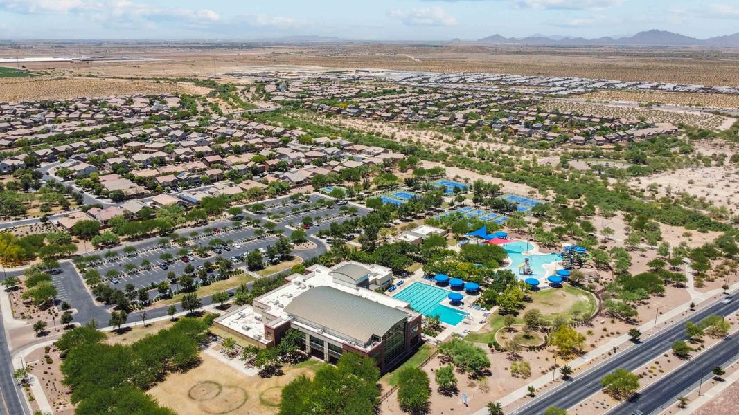 Aerial view of the Anthem at Merrill Ranch community in Florence, AZ, showing layout and nearby surroundings (Image 16).