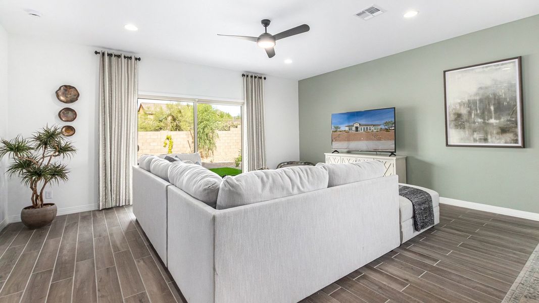 Furnished interior in a model home at Tortolita Trails in Marana (Image 31).