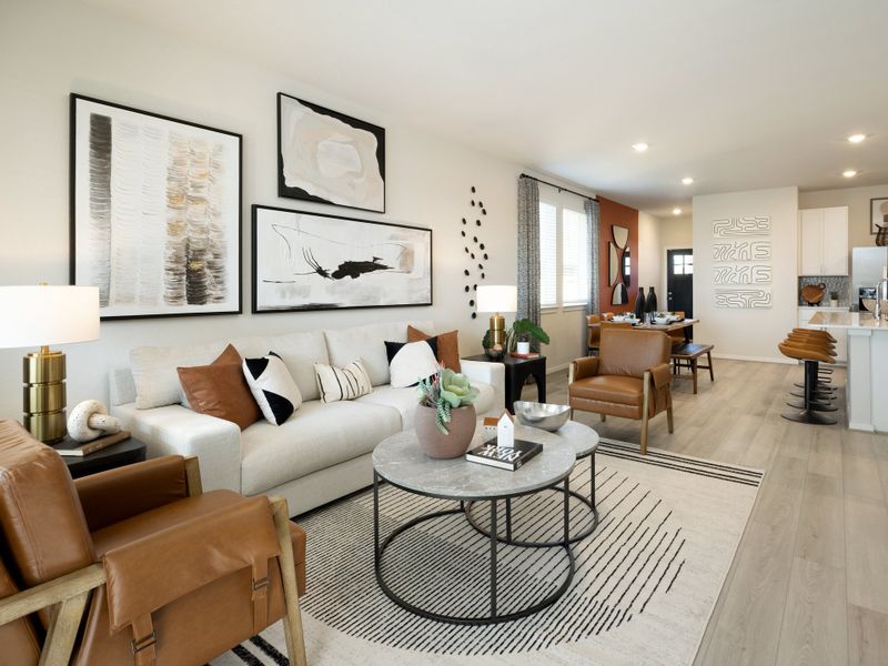 Furnished interior in a model home at Granger Pointe - Traditional Series in Conroe (Image 4).