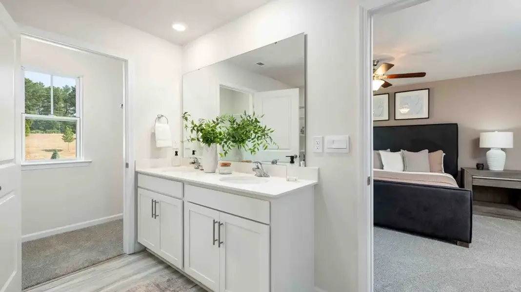 Furnished interior in a model home at Greenbriar Ridge in Statesville (Image 16).