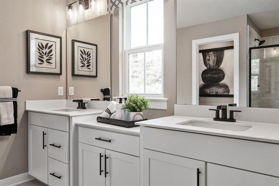 Furnished interior in a model home at Southern Hills in McDonough (Image 9).