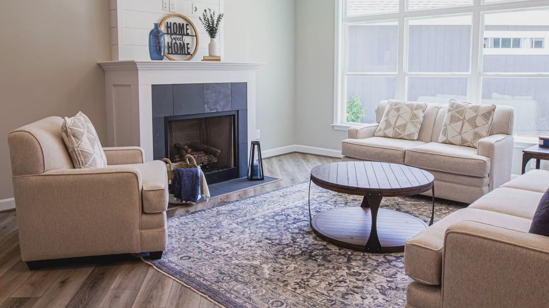 Furnished interior in a model home at The Landing at Sycamore Creek in High Point (Image 8).