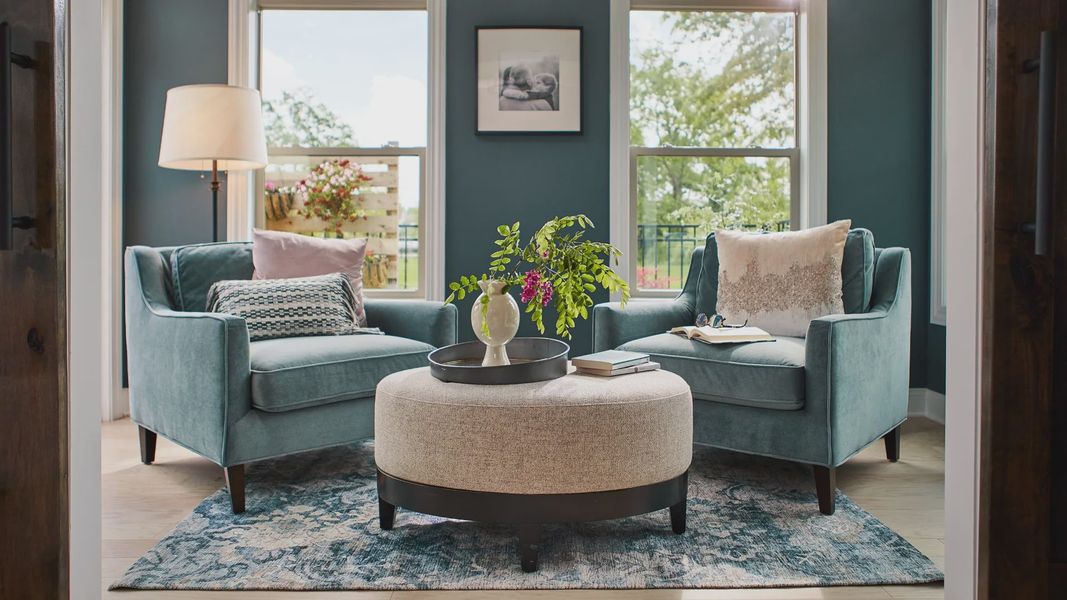 Furnished interior in a model home at The Courtyards at Walters Farm in Huntersville (Image 5). Furnished interior in a model home at The Courtyards at Walters Farm in Huntersville (Image 5).