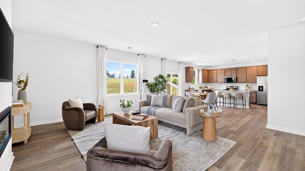 Furnished interior in a model home at Logan Farms in Mooresville (Image 17).