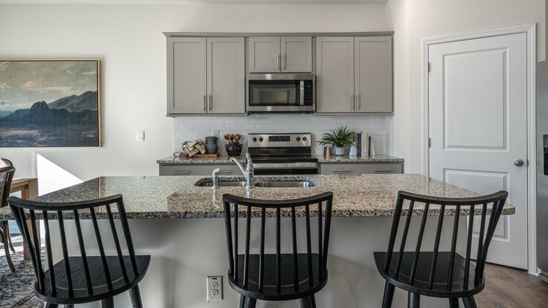 Furnished interior in a model home at The Estates at Edinborough in Gibsonville (Image 3).