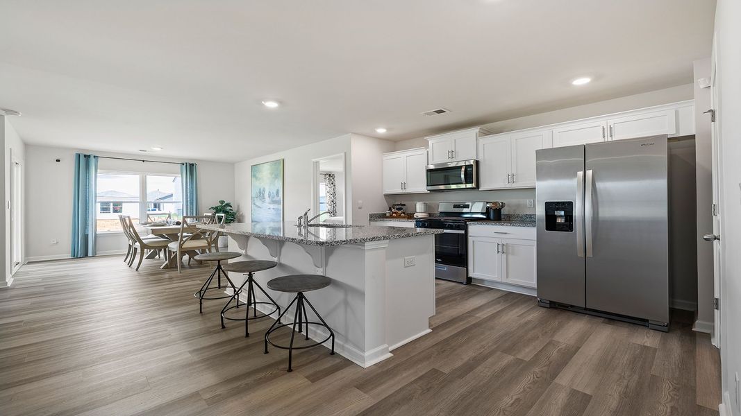 Furnished interior in a model home at Gibson Grove in Laurens (Image 10).