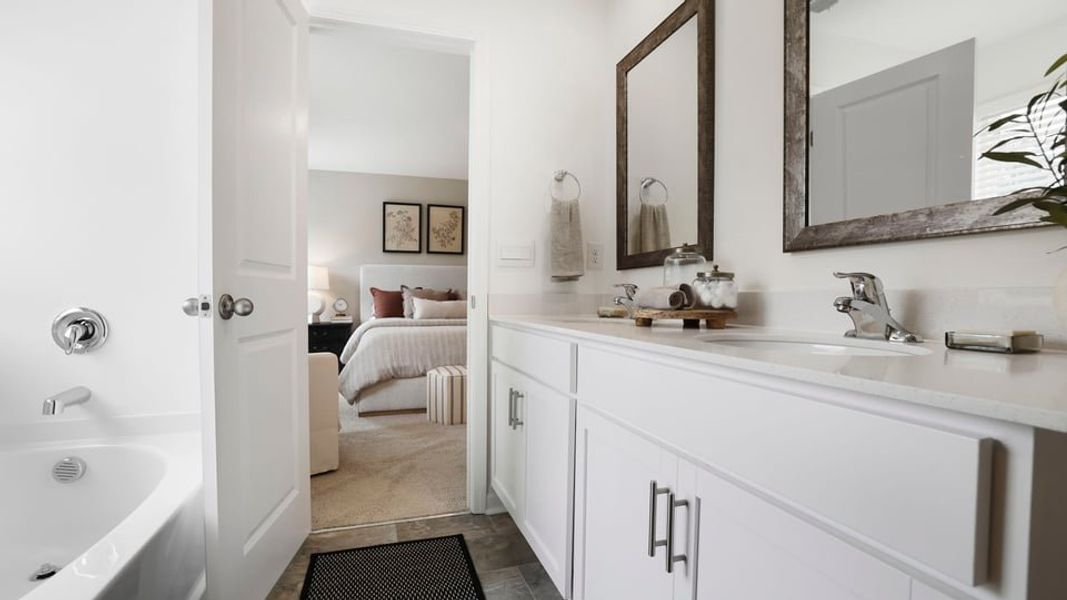 Furnished interior in a model home at Sherwood Gardens in Landrum (Image 37).