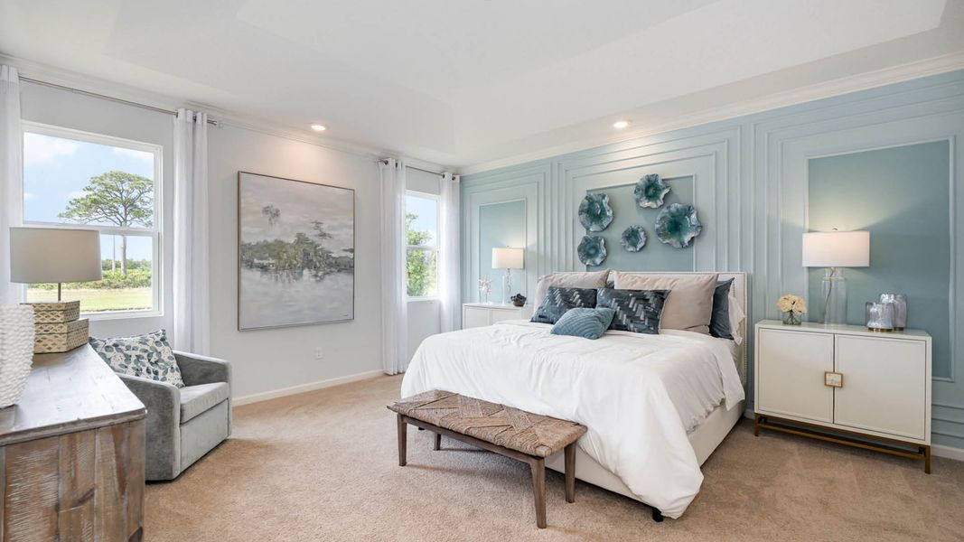 Furnished interior in a model home at Crystal Bay Estates in Grant-Valkaria (Image 27).