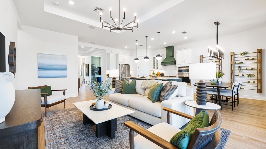 Furnished interior in a model home at Esplanade at Kingston in Estero (Image 16).