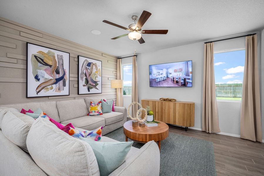Furnished interior in a model home at Cascade in Liberty Hill (Image 10).