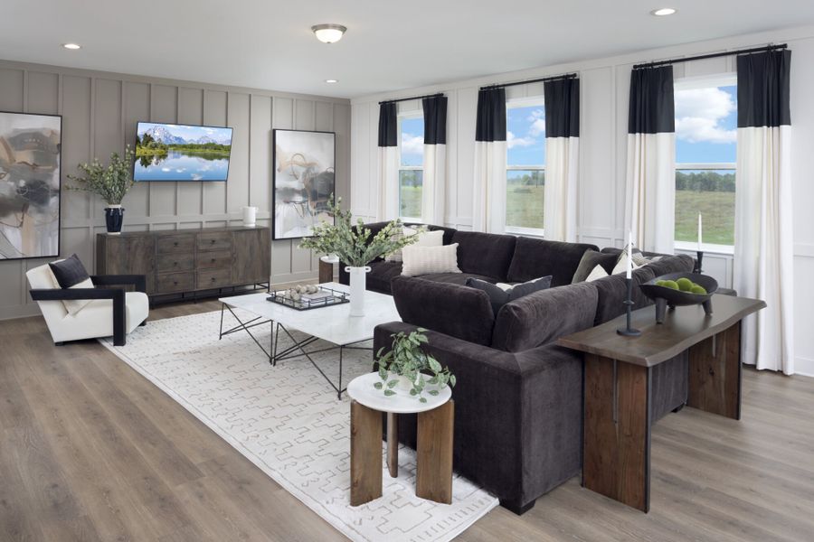 Furnished interior in a model home at McAlister Creek in Clayton (Image 4).