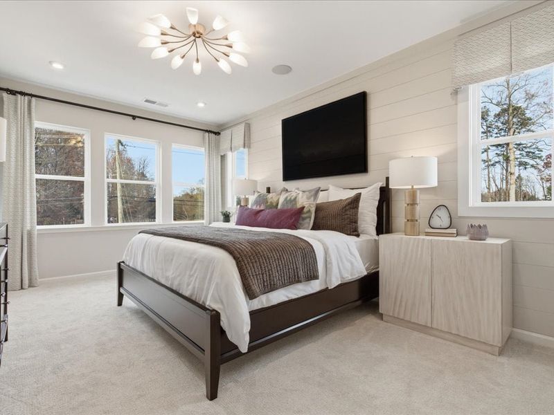 Furnished interior in a model home at Ellis Townes in Charlotte (Image 20).