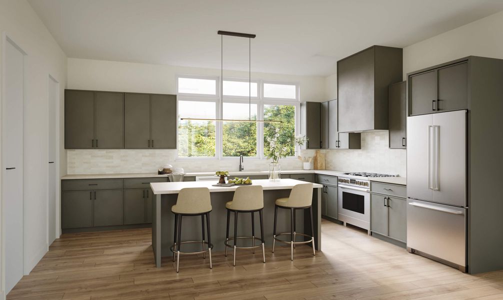 Furnished interior in a model home at 4101 Menchaca in Austin (Image 5).