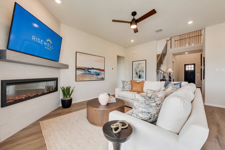 Furnished interior in a model home at Meadow Park at The Meadows in Krugerville (Image 9).