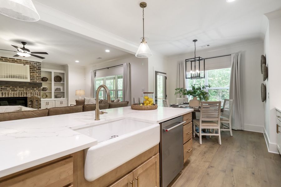 Furnished interior in a model home at St. Regis in Oxford (Image 6).