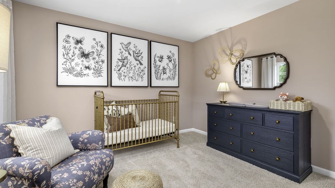 Furnished interior in a model home at Brookhaven in Greensboro (Image 27).