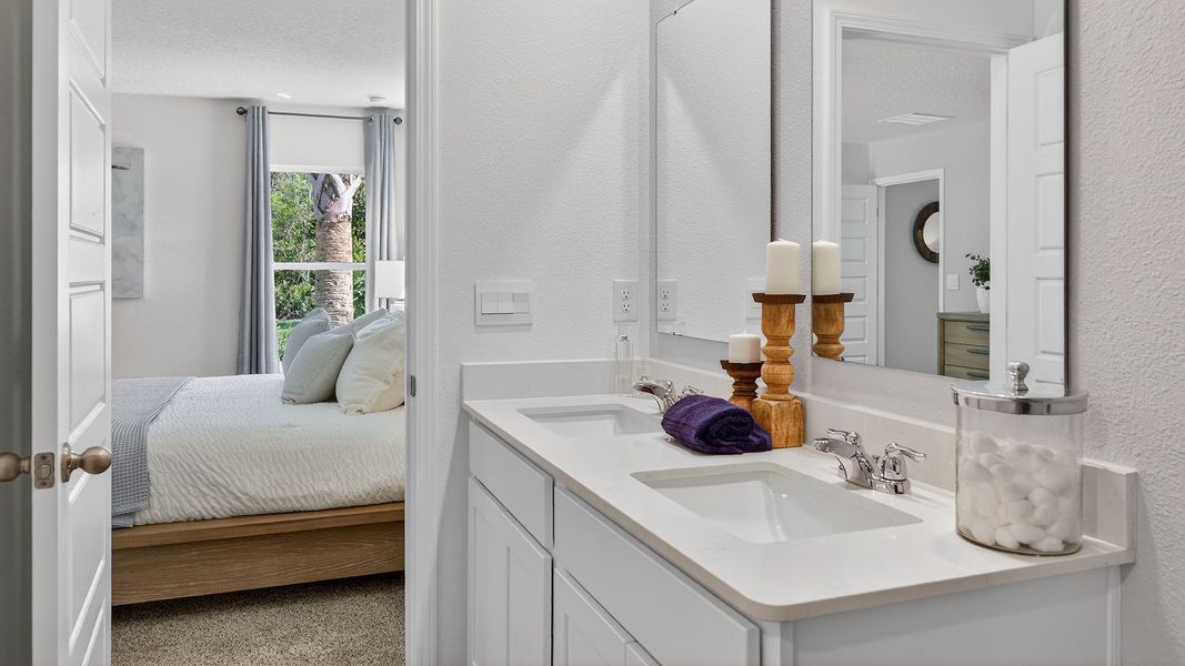 Furnished interior in a model home at Liberty Cove in Yulee (Image 19).