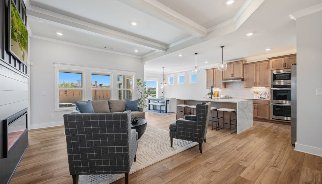 Furnished interior in a model home at Garland Meadows in Cartersville (Image 38).
