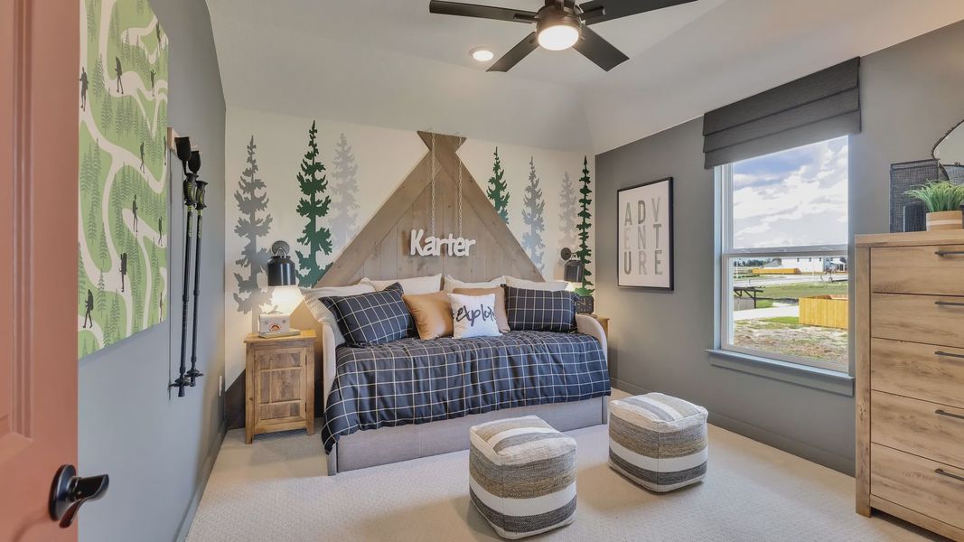 Furnished interior in a model home at Creeks Crossing in Elgin (Image 35).