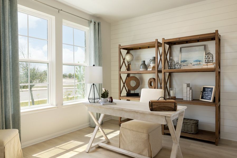 Furnished interior in a model home at Comanche Ridge in San Antonio (Image 14).