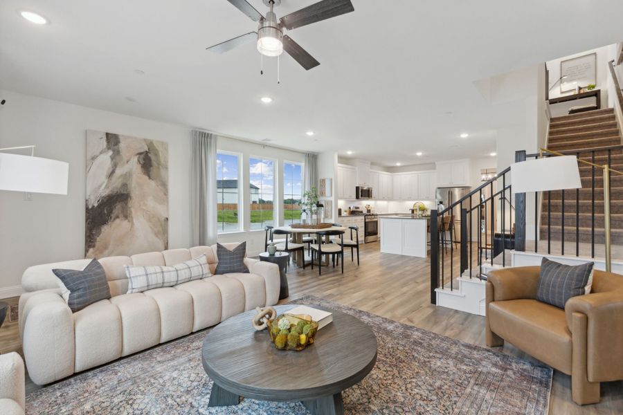 Furnished interior in a model home at Twin Creeks Watters in Allen (Image 14).