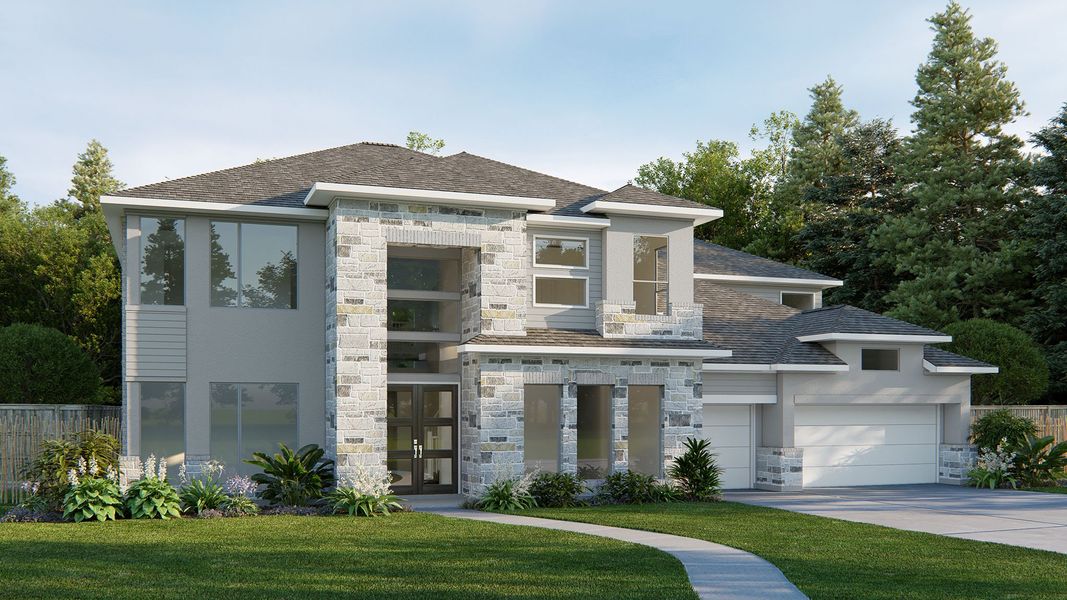 Front exterior of a home in the Jubilee community, located in Hockley, TX (Image 3).