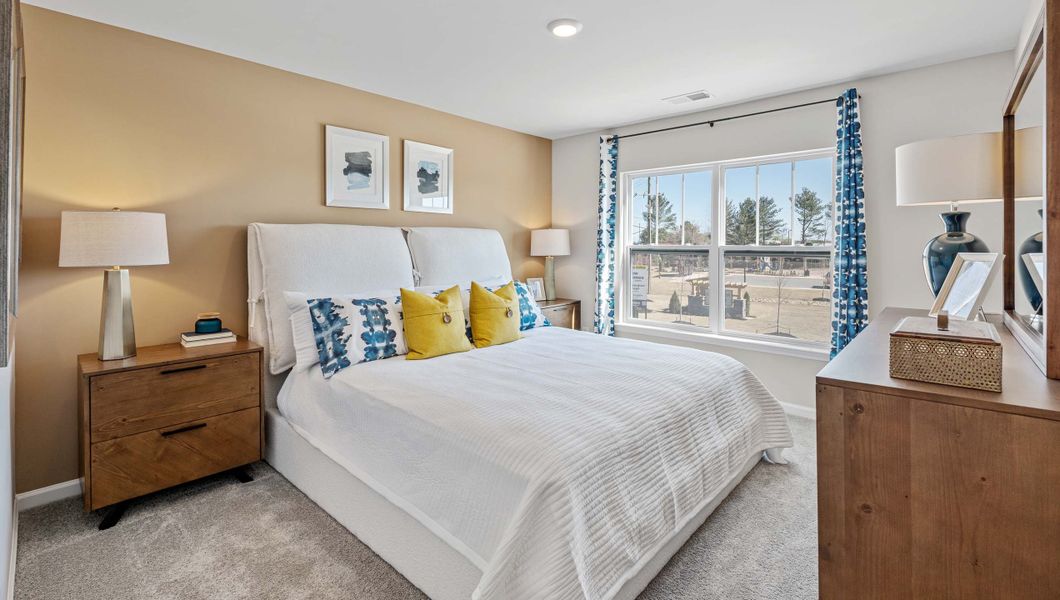 Furnished interior in a model home at Covington Village in Greer (Image 19).