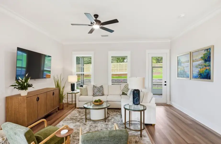 Furnished interior in a model home at Oak Haven in Tallahassee (Image 6).