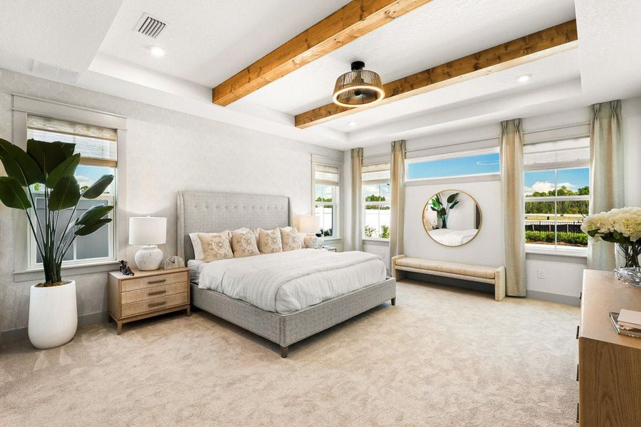Furnished interior in a model home at The Dunes at Sandbar in Santa Rosa Beach (Image 10).