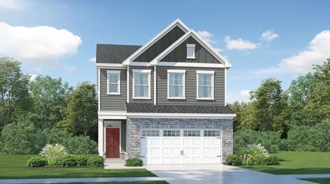 Front exterior of a home in the Wesley Downs community, located in Durham, NC (Image 12). Front exterior of a home in the Wesley Downs community, located in Durham, NC (Image 12).