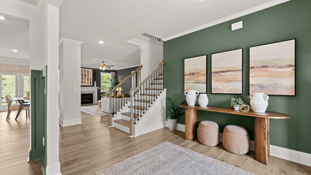 Furnished interior in a model home at Hamptons at Riverwood East in Dallas (Image 6).