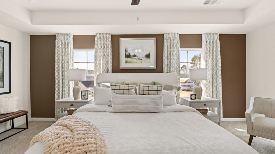 Furnished interior in a model home at Brooks Village in Dacula (Image 17).