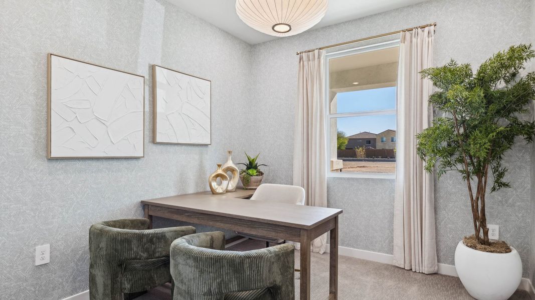 Furnished interior in a model home at The Ridge at Stone Butte in Phoenix (Image 29).