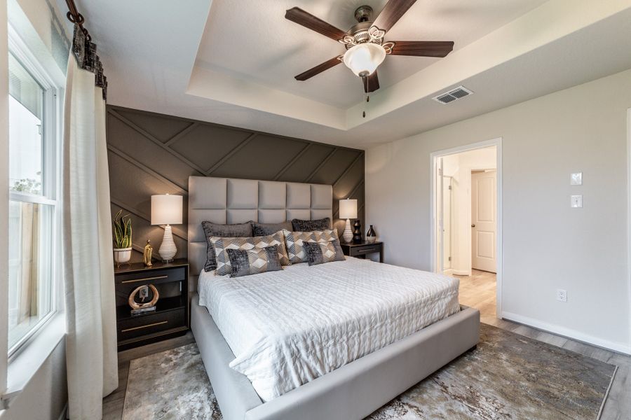 Furnished interior in a model home at Willow Point in San Antonio (Image 20).