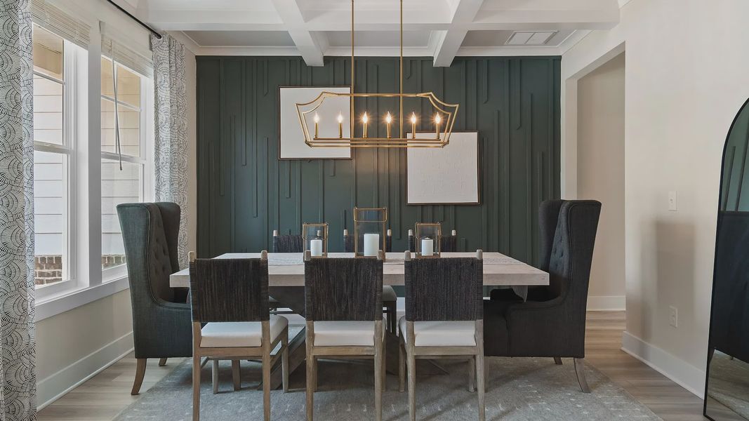 Furnished interior in a model home at Saddleridge in Senoia (Image 6). Furnished interior in a model home at Saddleridge in Senoia (Image 6).