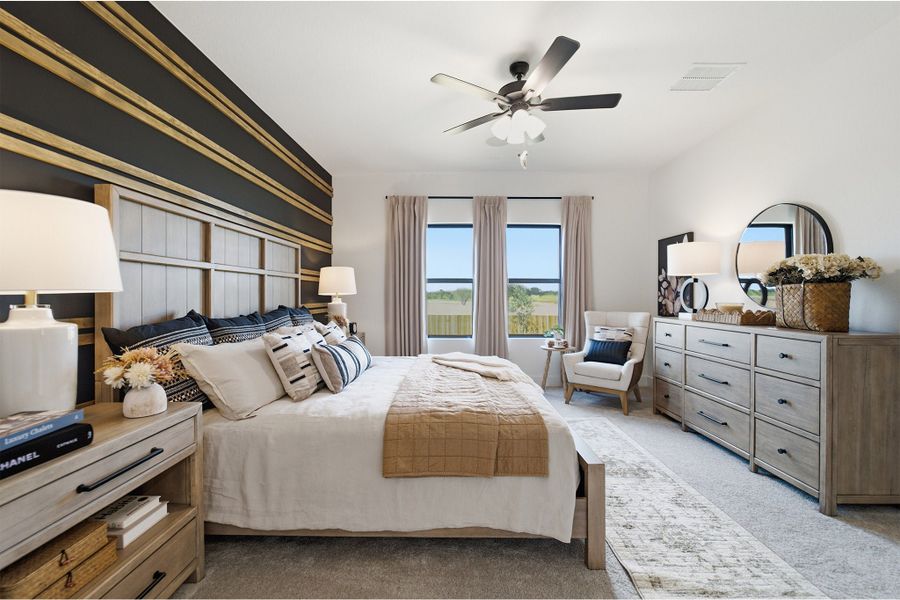 Furnished interior in a model home at Lone Oak in San Antonio (Image 26).