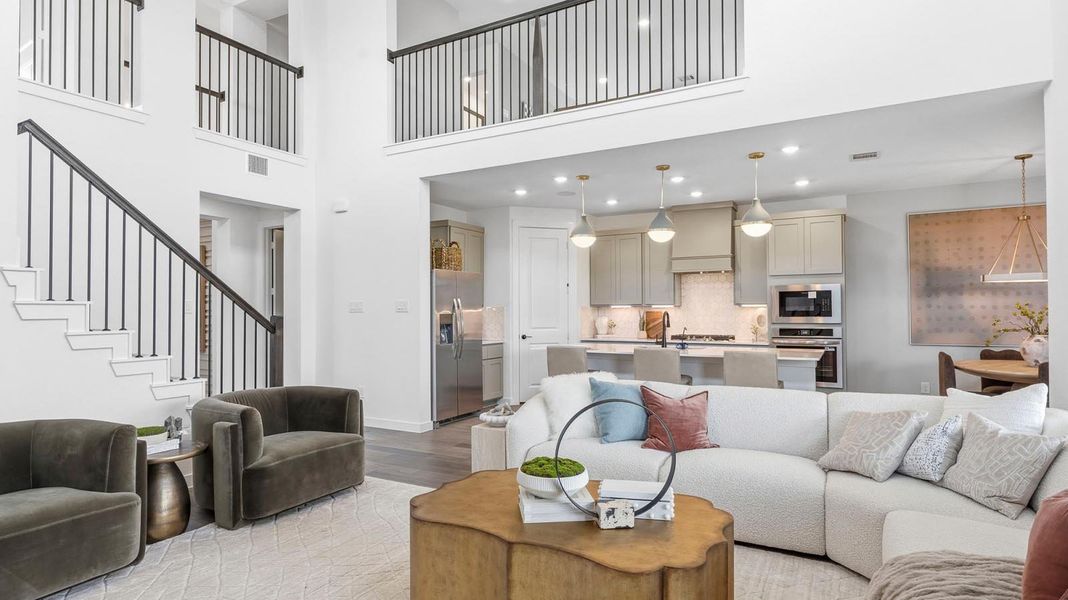 Furnished interior in a model home at Davis Harbor in League City (Image 4).