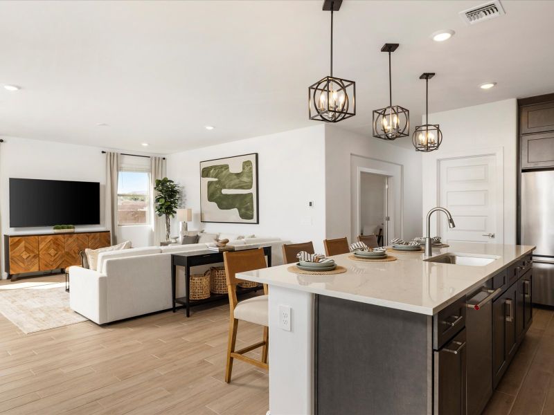 Furnished interior in a model home at Naranja Trails in Oro Valley (Image 8). Furnished interior in a model home at Naranja Trails in Oro Valley (Image 8).