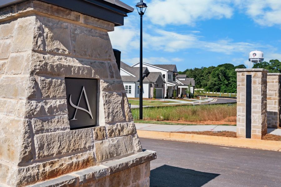 Entrance to the Aberdeen community in Hoschton, GA, featuring signage and landscaping (Image 2).