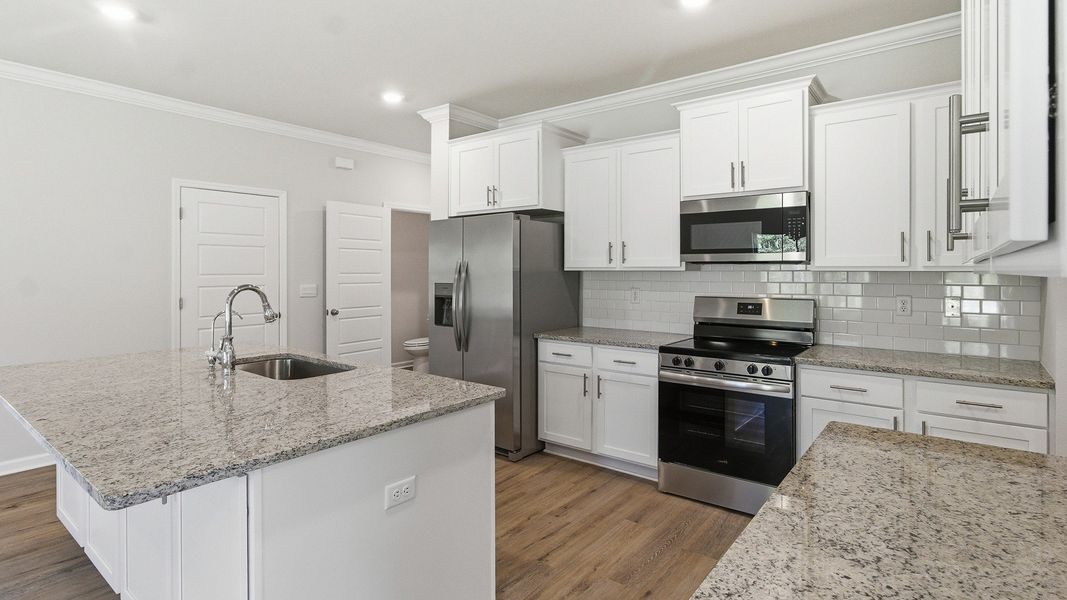 Furnished interior in a model home at Greystone in Crawfordville (Image 10).