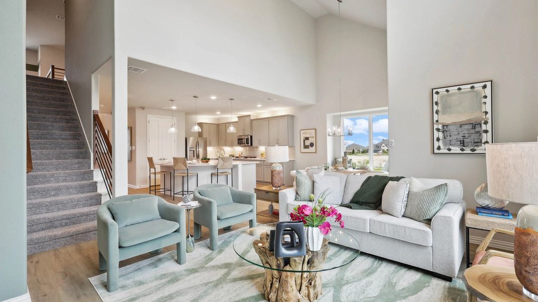 Soaring ceilings accentuated by panoramic windows define luxury in Hulen Trails, Texas. Soaring ceilings accentuated by panoramic windows define luxury in Hulen Trails, Texas.