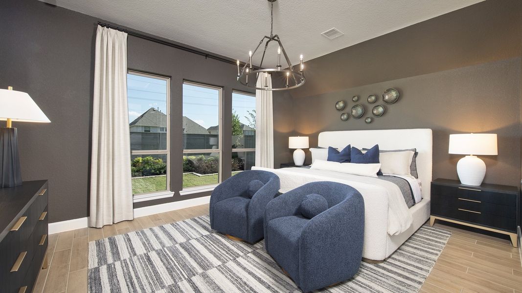 Furnished interior in a model home at Legacy 50' in League City (Image 8).