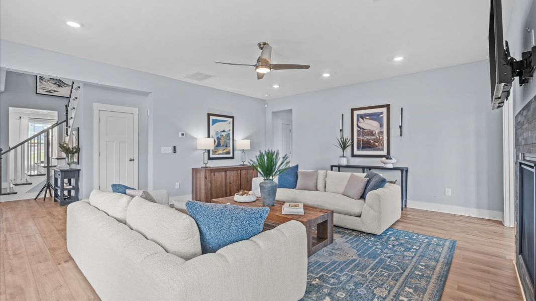 Furnished interior in a model home at Wells Crossing in Seneca (Image 31).