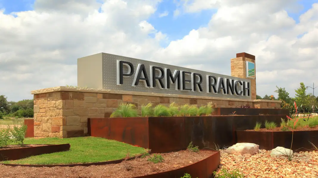 Entrance to the Parmer Ranch community in Georgetown, TX, featuring signage and landscaping (Image 5). Entrance to the Parmer Ranch community in Georgetown, TX, featuring signage and landscaping (Image 5).