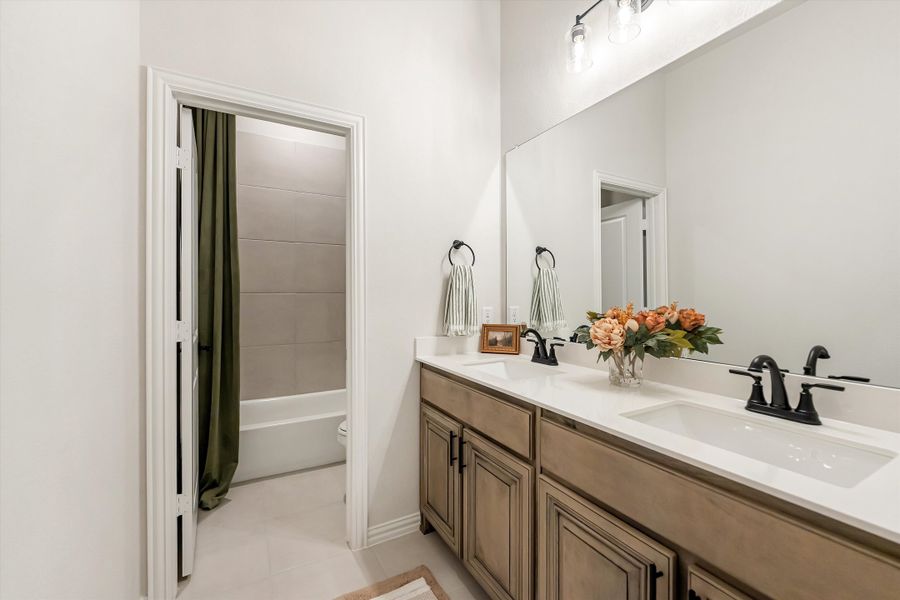 Furnished interior in a model home at Oak Grove Addition in Springtown (Image 35).