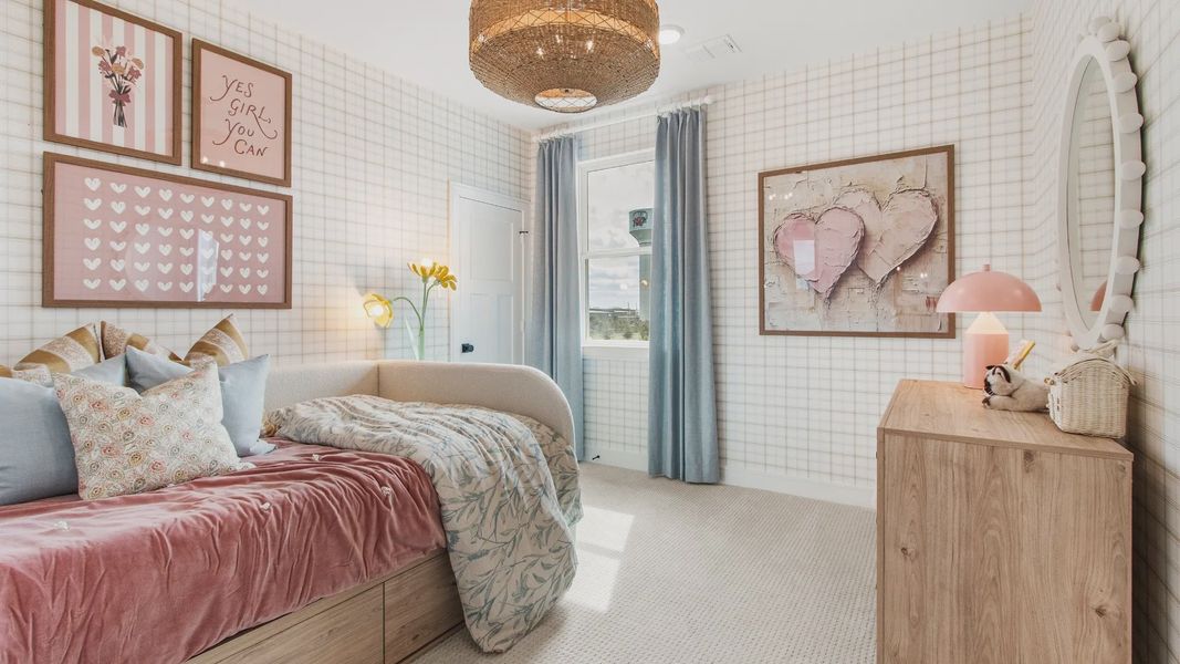 Furnished interior in a model home at Bridgeland Central in Cypress (Image 35).