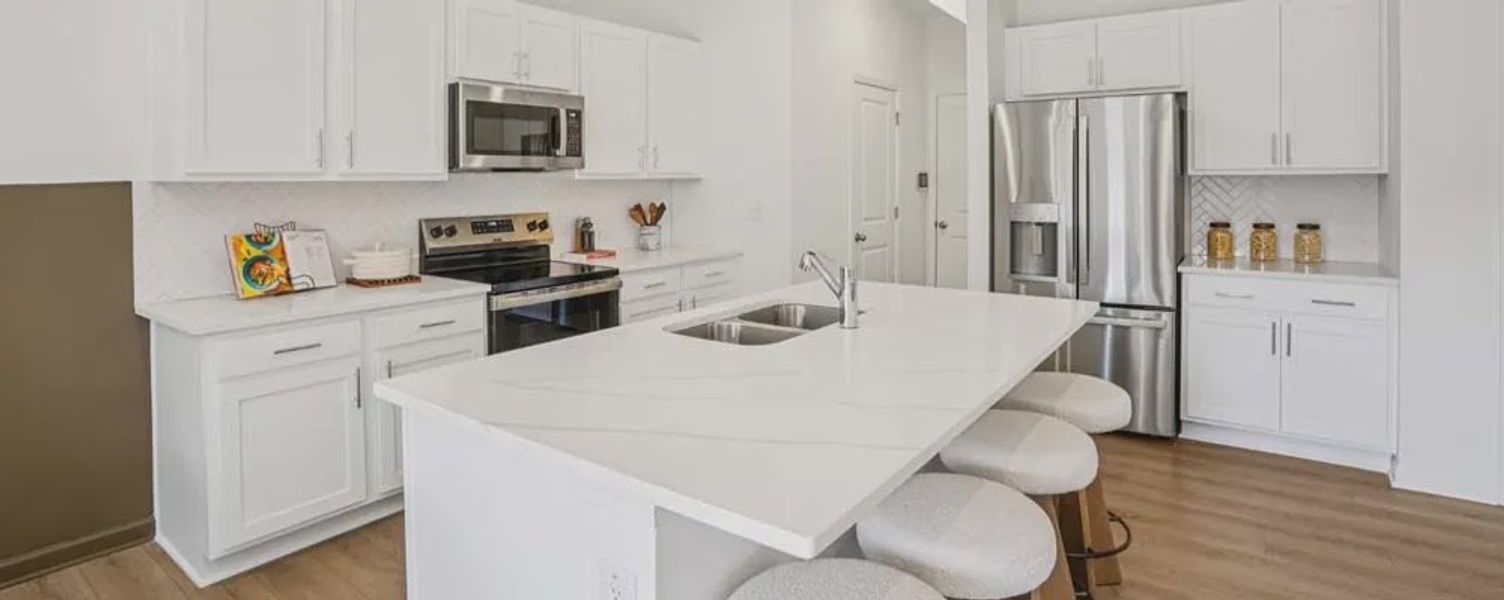 Furnished interior in a model home at Leydenview in Mableton (Image 10).