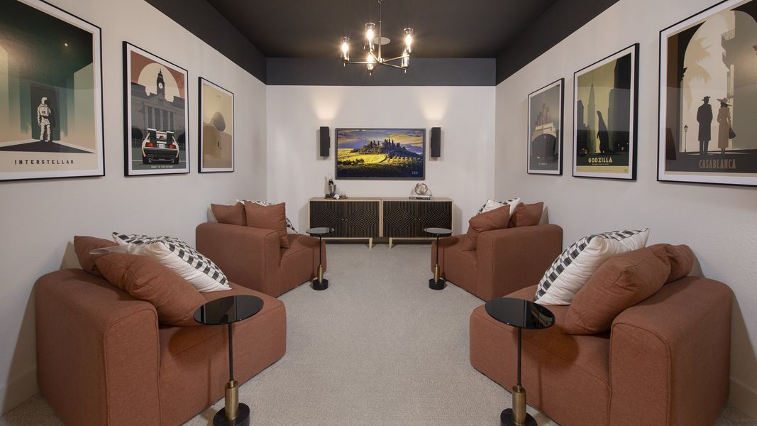 Furnished interior in a model home at The Colony in Bastrop (Image 10).